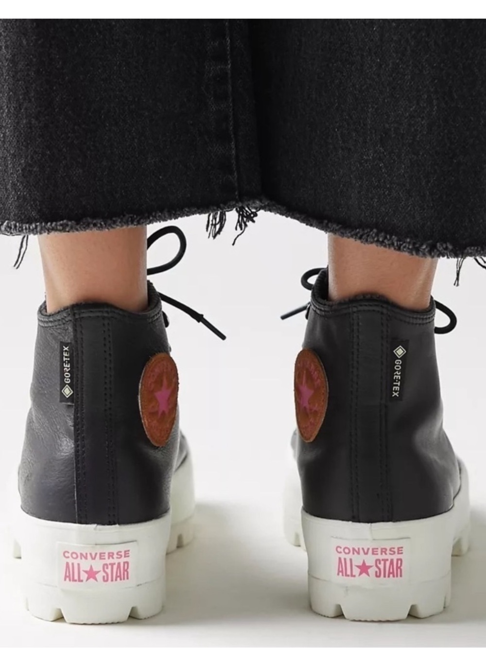 Converse Chuck Taylor Women's Black Leather Lugged  Gore-Tex High-Top Sneakers - Picture 3 of 15